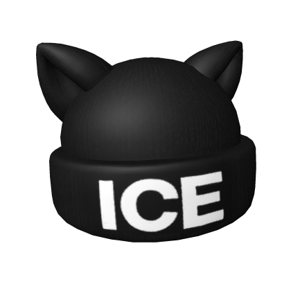 Black ICE Cat Beanie