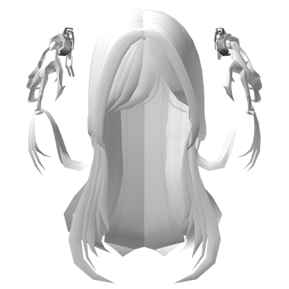 Creepy Halloween Goth Ghost Hair - White Skeleton Roblox item