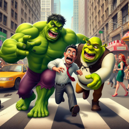 Escape from Hulk and Shrek
