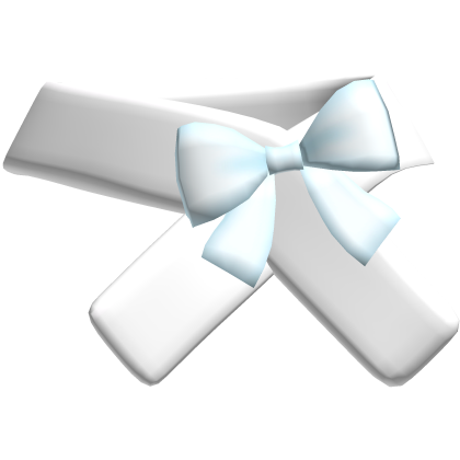 Cute Cozy Blue Bow Winter Scarf Roblox item