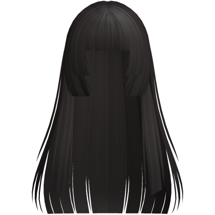 🩶 angelic long hime hair in dark brown Roblox item