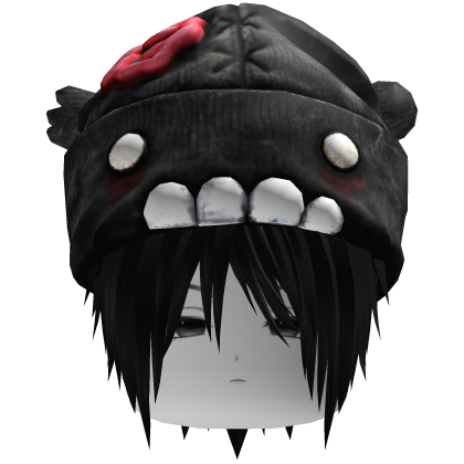 Vkei Moe Messy Black Hair W Zombie Beanie & Face🧟