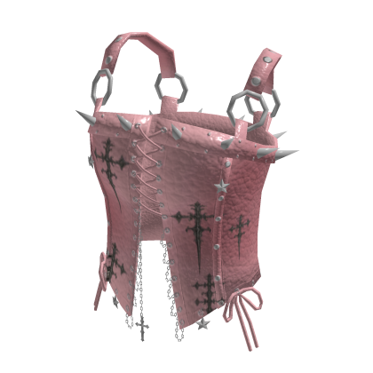 Corset Top with Ring Straps (Pink)