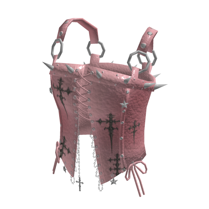 Corset Top with Ring Straps (Pink)