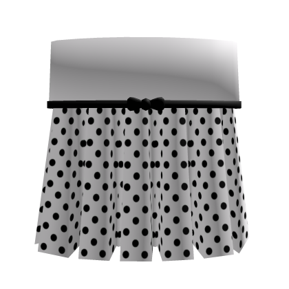 ♡ : cute white polka dot dress Roblox item
