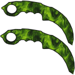 [FREE] Green Galaxy Dual Karambits