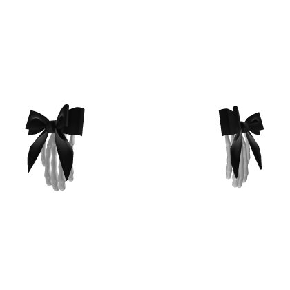 Skeleton Hand Hair Bows Black Roblox item