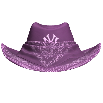 Purple NYC Bandana Cowboy Hat