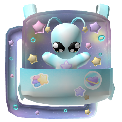 ♡ Galactic pastel alien backpack with stars ♡ 3.0 thumbnail