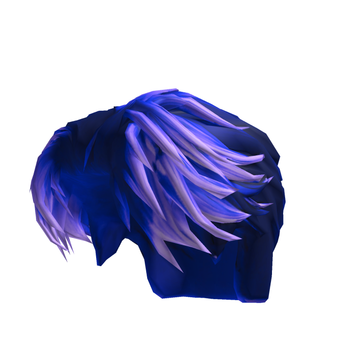 Messy blue anime-boy hair