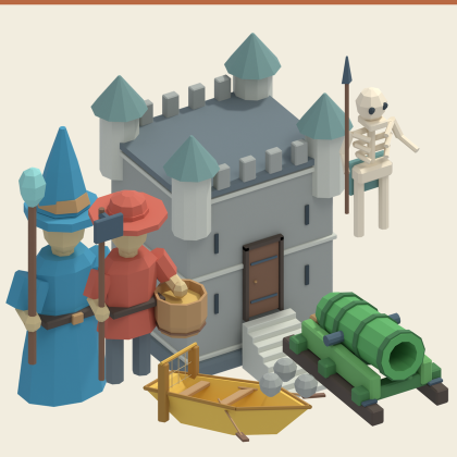 16 Free Models - Medieval Fantasy Low Poly RTS