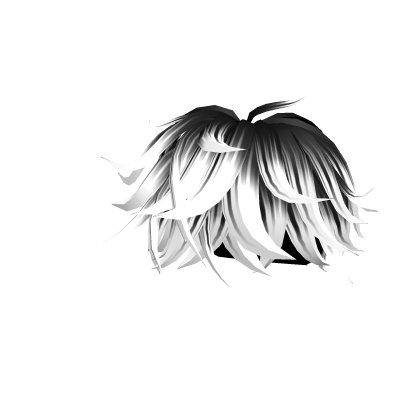 Messy White Black Fluffy Hair thumbnail