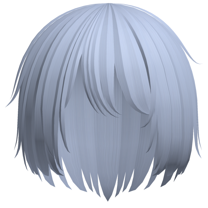 vkei anime style scene in ash blue