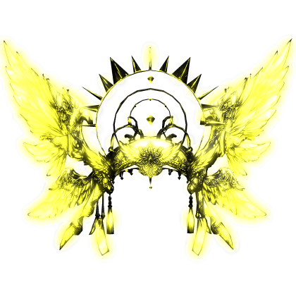 Glowing Angel Halo Headdress (Gold) - Emissive