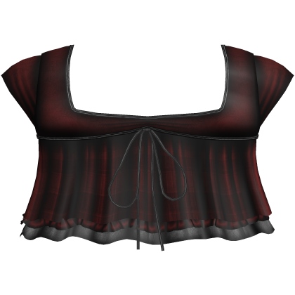 pretty gothic ruffled blouse red 2