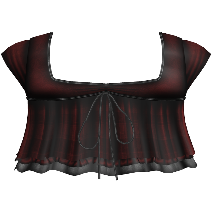 pretty gothic ruffled blouse red 2