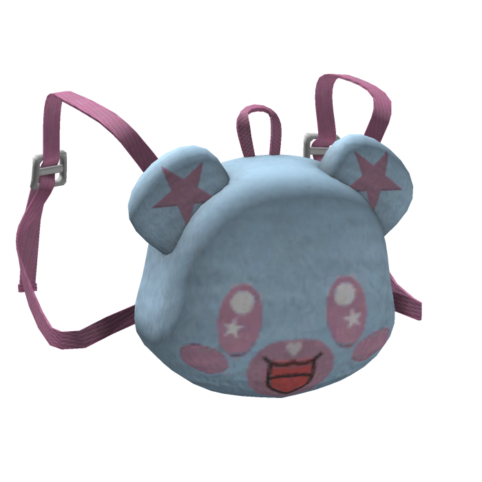 -',ৎ Cute Kawaii Bear Backpack in Blue Pink (1.0)
