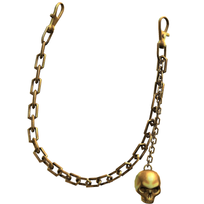 Gold Waist Chains w/ Hanging Skull 3.0 Roblox item