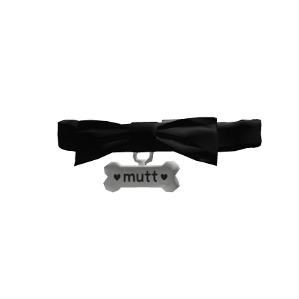 black cutecore mutt dog collar 3.0