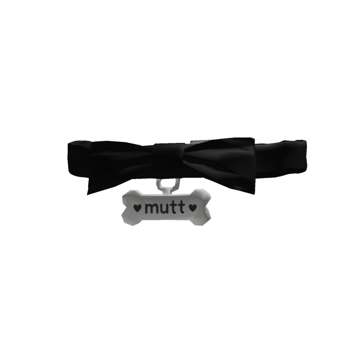 black cutecore mutt dog collar 3.0