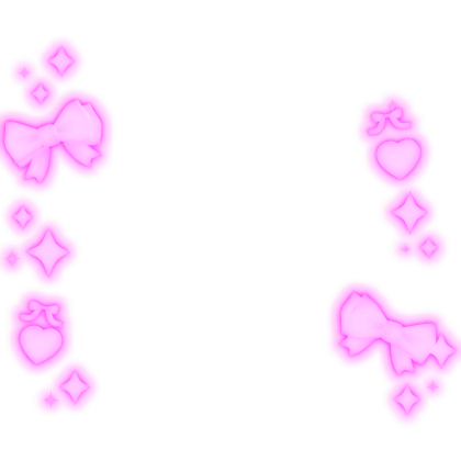 ♡ pink sparkle emissive glow: heart & bow