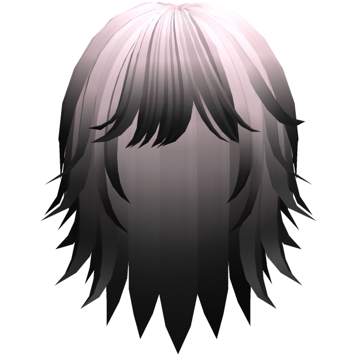 cute messy short moe hair in pink black