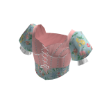 Cute cottagecore corset blue and pink flowers