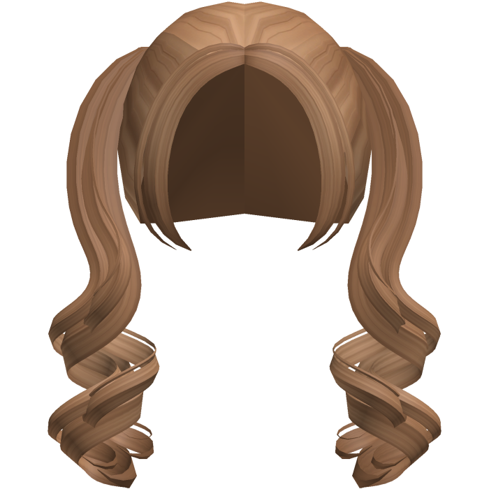 adorable caramel layered swirly pigtails