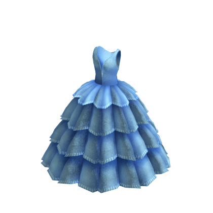 4 Layered Wedding Dress | Pastel Light Blue thumbnail