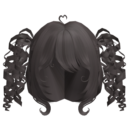 ♡ cute short doll curly pigtails in brown