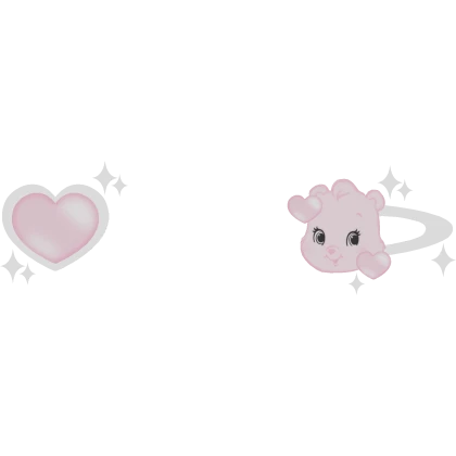 ꒰ 🎀 ‧ pink heart care bear hairclip ˚ 𝜗𝜚 ｡˚ | Roblox