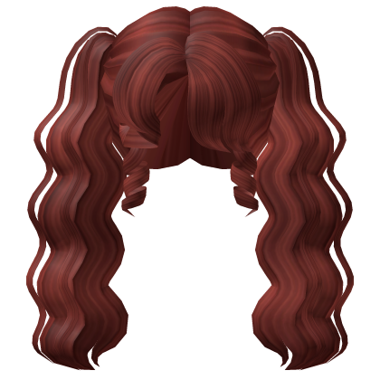 Cute Curly Elegant Pigtails (Red) Roblox item