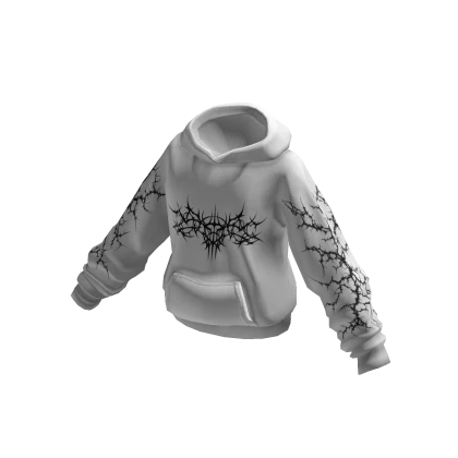 white grunge emo gothic hoodie | Roblox Item - Rolimon's