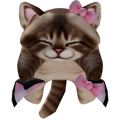 Cute Sleepy Kitty Cat Ears w Bows On Head [3.0]