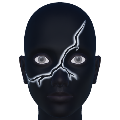 White Anime Lightning Void Scar Left