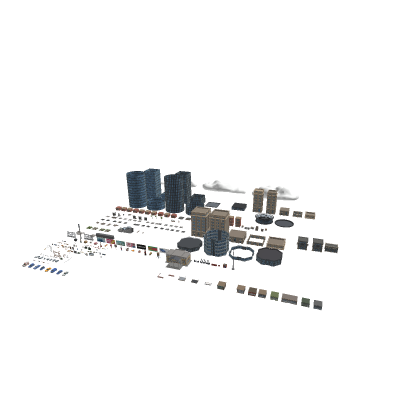 Low poly city Pack