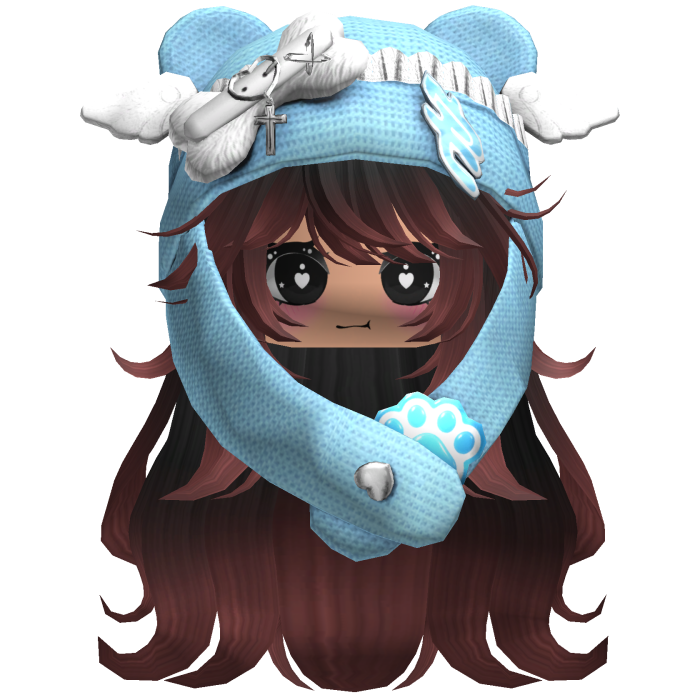Cute Long Black and red hair Cap Cat Y2k