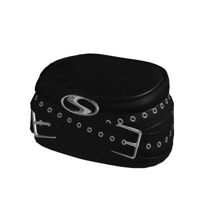 y2k ☆ grunge syaa black belt miniskirt