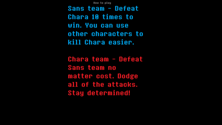 Sans VS Chara Game [Music & Sound Fix] screenshot 2