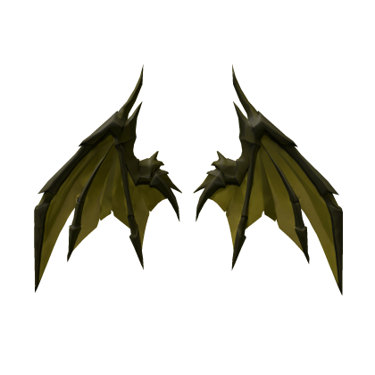 Dark Yellow Sharp Dragon Wings Gothic thumbnail