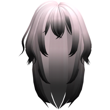 sweet fluffy long hair in pink black Roblox item