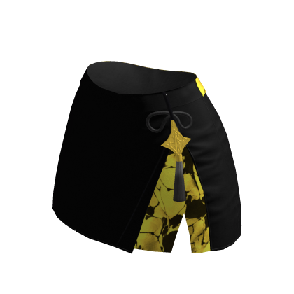 ✧♡✧ Gold Velvet Martial Arts Mini Skirt