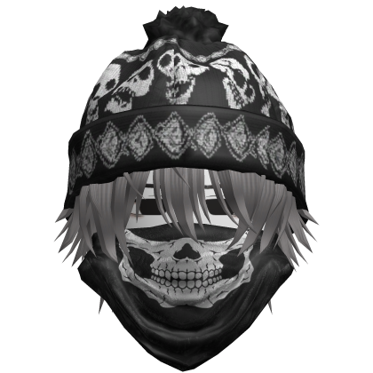 moe boy with emo skull beanie + mask