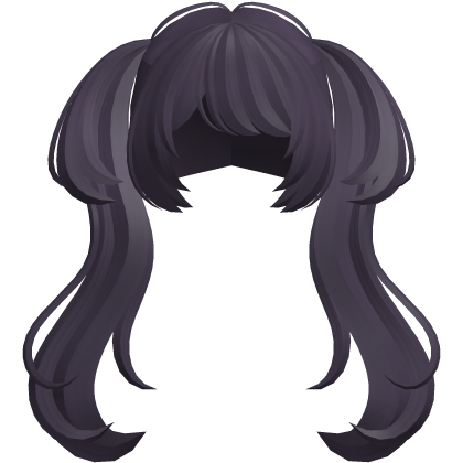 🐾 wispy anime moe cute big pigtails purple