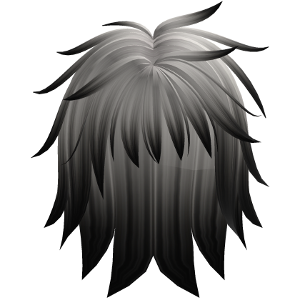 Messy Emo Wolf Cut Hair In White x Black Highlight Roblox item
