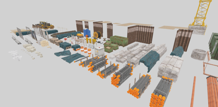 Realistic Construction Site Props preview 3