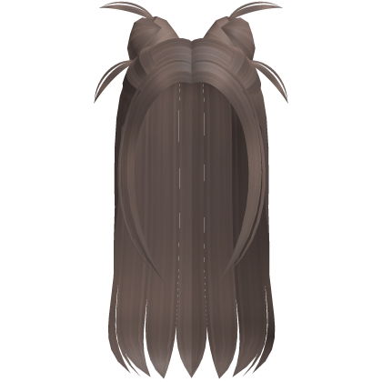Brown Y2k Long Straight Hair With Buns Roblox item