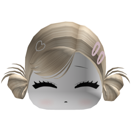 Cute Blonde Pigtails w/ Sleepy Face & Hairclips