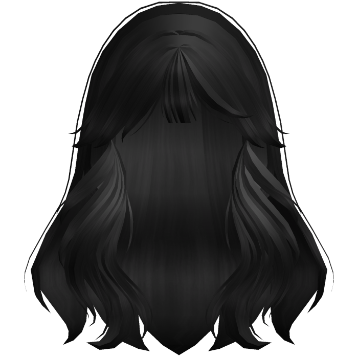 Soft Jet Black Layered Hair 🖤