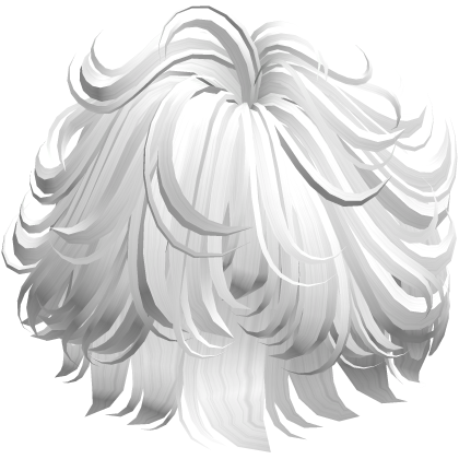 Messy Anime Styled Boy Hair (White) Roblox item
